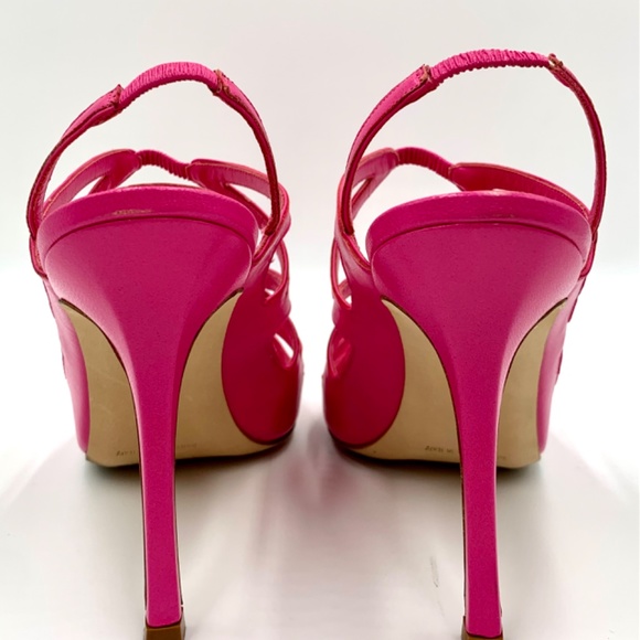 MANOLO BLAHNIK Mochusky Kid Fuschia heels SZ 38 - Picture 10 of 13